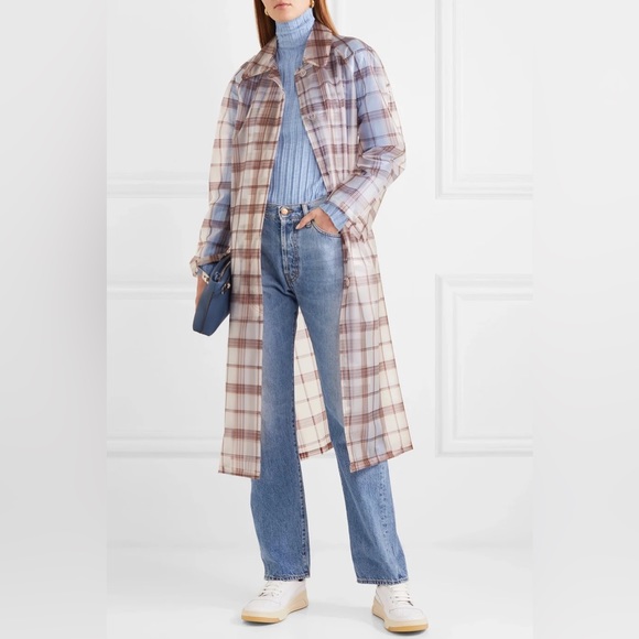 New Maje Check Transparent Trench Coat| NWT | EU 36 - Picture 5 of 6